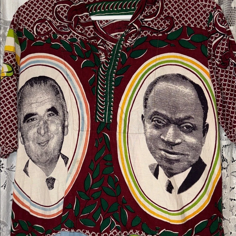 Vintage 1971 shirt first president of Ghana - Image 2 of 4