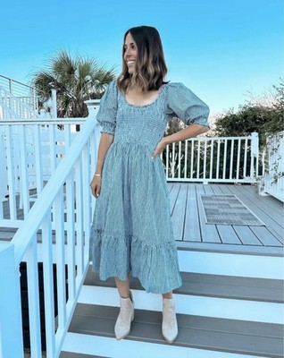 Hill House Emerald Green Gingham Nap Dress XXS