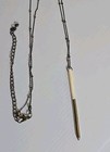Long Single Spike Beaded Necklace Vintage Goldtone With White Bakelite? — photo 1