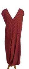 Zero + Maria Cornejo Red & Black Plaid MIDI Dress Asymmetrical Size 16 /XL