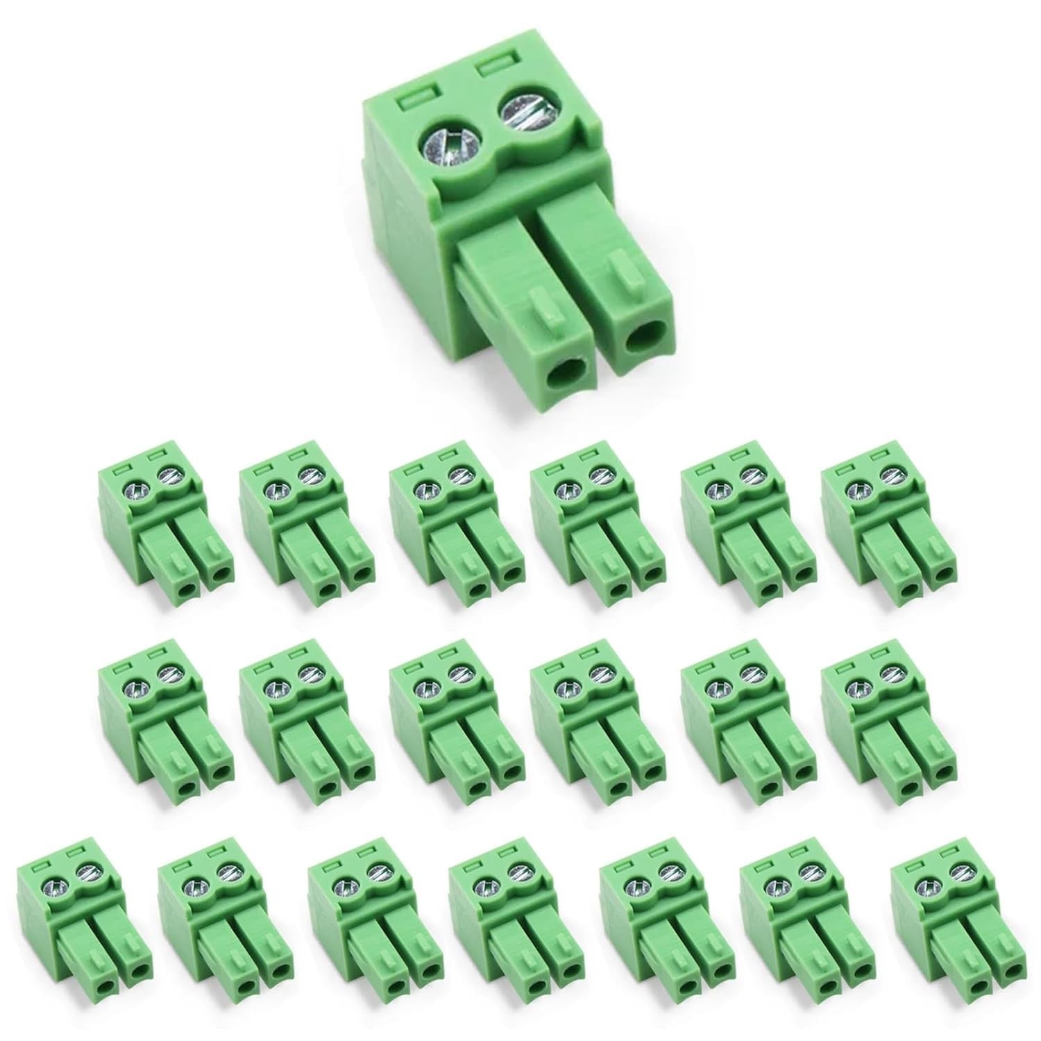 High-Quality 20 Pack 2Pin Screw Terminal Blocks - Ideal for DIY & Industrial Use