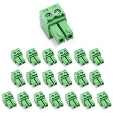 High-Quality 20 Pack 2Pin Screw Terminal Blocks - Ideal for DIY & Industrial Use