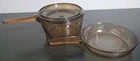 Vintage Vision Amber Pyrex Set of 3 Pan Pot Lid Cooking Stovetop