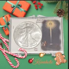 2025 $1 American Silver Eagle .999 SEASON'S GREETINGS,  Keepsake And Investment