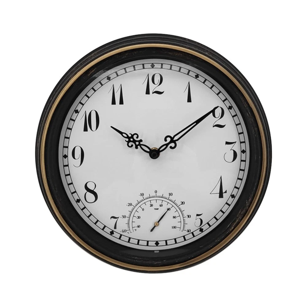 Horloge Murale MEBUS à Quartz Vintage Avec Hydromètre Et Thermomètre – Années 80-90