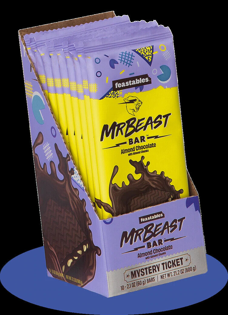 Feastables MrBeast Chocolate Bars , 2.1 oz (60g), 1 bar