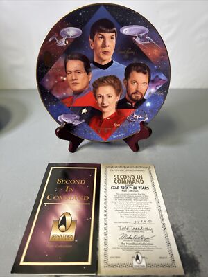 Hamilton Collection Star Trek Second in Command Plate 3498B with COA