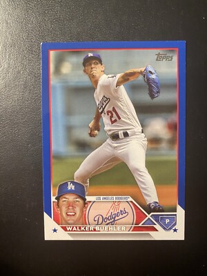 WALKER BUEHLER Royal Blue 2023 Topps #391 Los Angeles Dodgers
