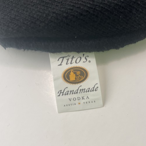Tito’s Vodka Beanie Hat Black Knit Cuffed Winter Cap Embroidered Logo Promo - Picture 6 of 6
