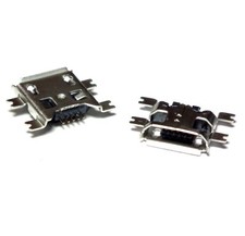 TWO Micro USB Type B Female 5Pin Socket 4Legs SMT SMD Soldering Connector - UK