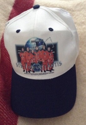NASA STS-112 Ball Hat Cap Crew Names Atlantis Space Shuttle Snapback White /Navy