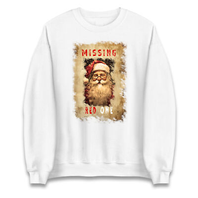 Missing Red One Weihnachtssweatshirt, Weihnachtsmann fehlt Poster Weihnachtspullover