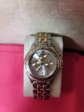 Vintage Armitron 165 WR Watch Model 20/1383  Works! 2 Tone 
