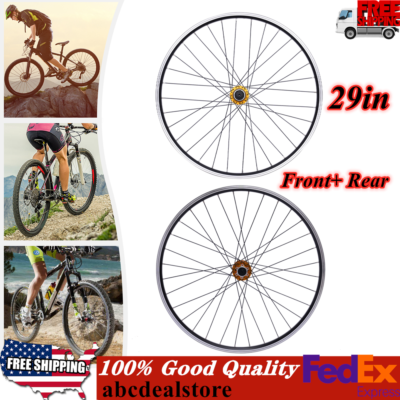 29 inch Bicycle Front Rear Wheels Disc Brake Freewheel Top MTB Bike  Wheelset