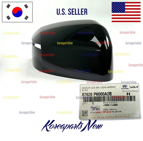 View Mirror Scalp Cover Cap Right PASSENG BLACK ⭐OEM⭐ Hyundai Santa Fe 2024-2026