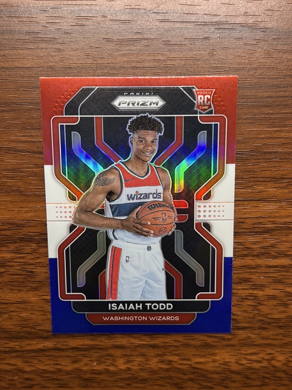 2021-22 Prizm Isaiah Todd RED WHITE BLUE ROOKIE SP 299 Panini Washington Wizards