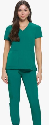 Natural Uniforms Women Essential Cool Stretch Jogger Scrub Set 8533Petite Nurses