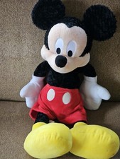 Mickey Mouse Plush Animal 17" Toy fuzzy curly Walt Disney World Disneyland