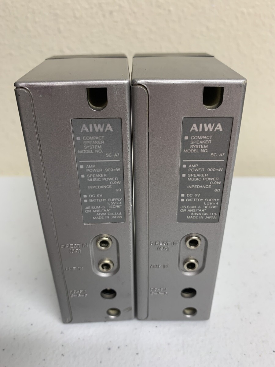 Vintage AIWA SC-A7 Rectangular Portable Amplified Speakers | eBay