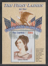 GAMBIA First Ladies of US souvenir sheet MNH Louisa Adams