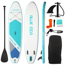 10ft 8in Inflatable Stand Up Paddle Board Paddleboard Unisex SUP for Lake&River