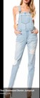 Love Tree Denim Distressed Overalls Size Medium NWT — photo 2