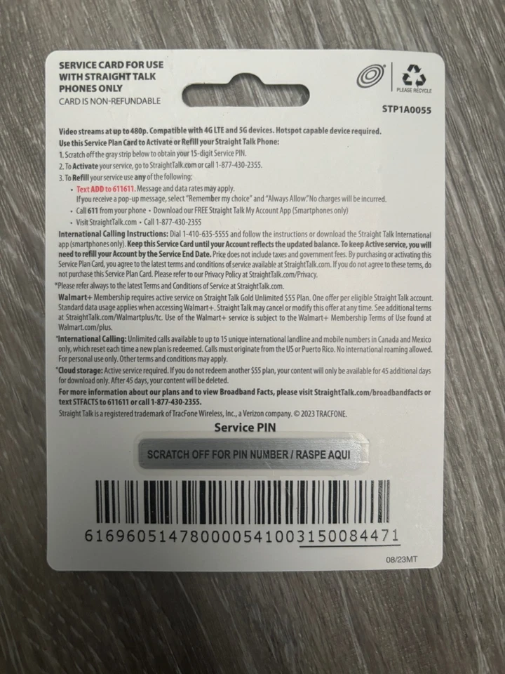 Straight Talk Wireless Gold Unlimited Data, Talk & Text No Contract 30 Day $55 - Image 2 of 2