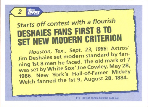 1987 Topps TIFFANY MLB Singles Choisissez vos joueurs d'équipe GLOSSY préférés #2 - #266 - Photo 26 sur 520
