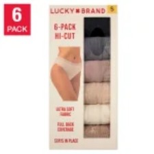 Lucky Brand Ladies Hi Cut, 6-pack