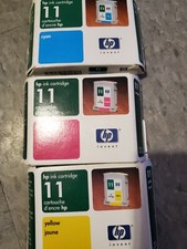 SET of 3 HP 11 Ink Cartridges C4836AN,C4837AN,C4837AN CMY  EXPIRED 