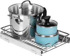 HOLDN’ STORAGE Pull Out Cabinet Organizer – Heavy Duty Anti Rust Slide Out