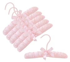 Only Hangers SH800 10" Pink Baby Satin Padded Pack of (6)