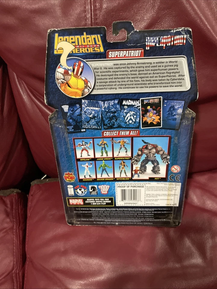 Marvel Legendary Comic Book Heroes Superpatriot Pitt variante sin máscara nuevo en caja Foto 2 de 2