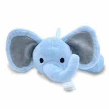 KINREX Blue Elephant Pacifier Holder - Baby Soothie Stuffed Toy 7.09" / 18 cm.