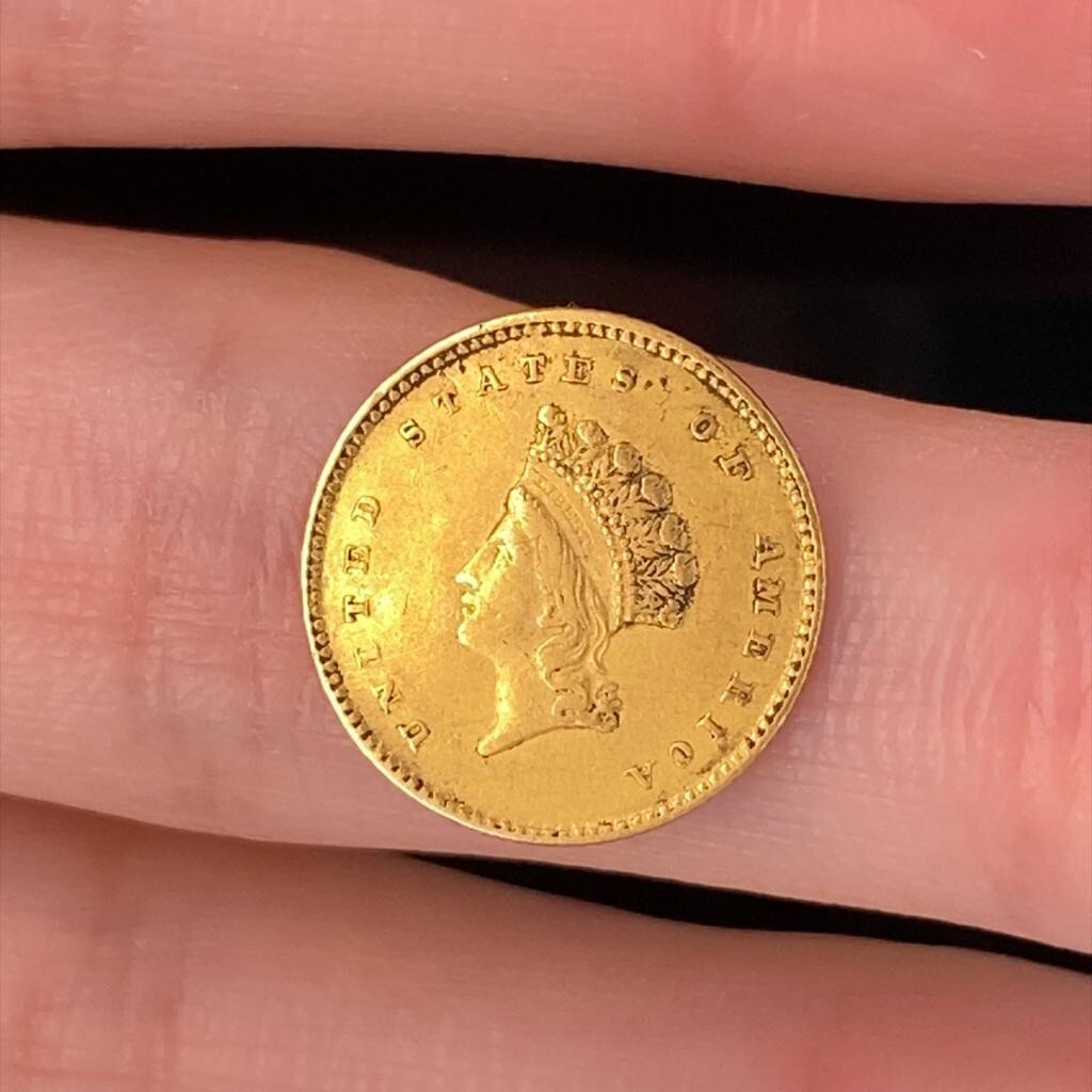 1854 - $1 Liberty Head Coin Yellow Gold | eBay