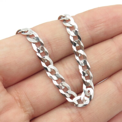 925 Sterling Silber Italien Kubanische Kette Halskette 24''