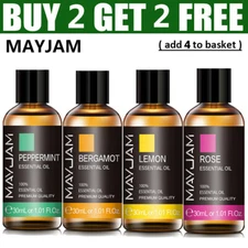 MAYJAM Essential Oils 30 mL (1 oz) -100% Pure Natural -Aromatherapy Diffuser Oil