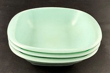 VINTAGE MELMAC HARMONY HOUSE SET OF 3 SALAD BOWLS BLUE TALK OF THE TOWN MCM