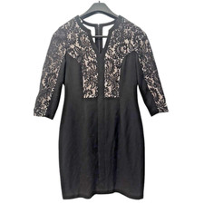 Eliza J Black Lace Sheath Dress Lined Womens Size 14