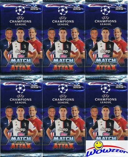 (6) 2019/20 Topps Match Attax Champions League Packs-36 Cards! HAALAND RC Year!