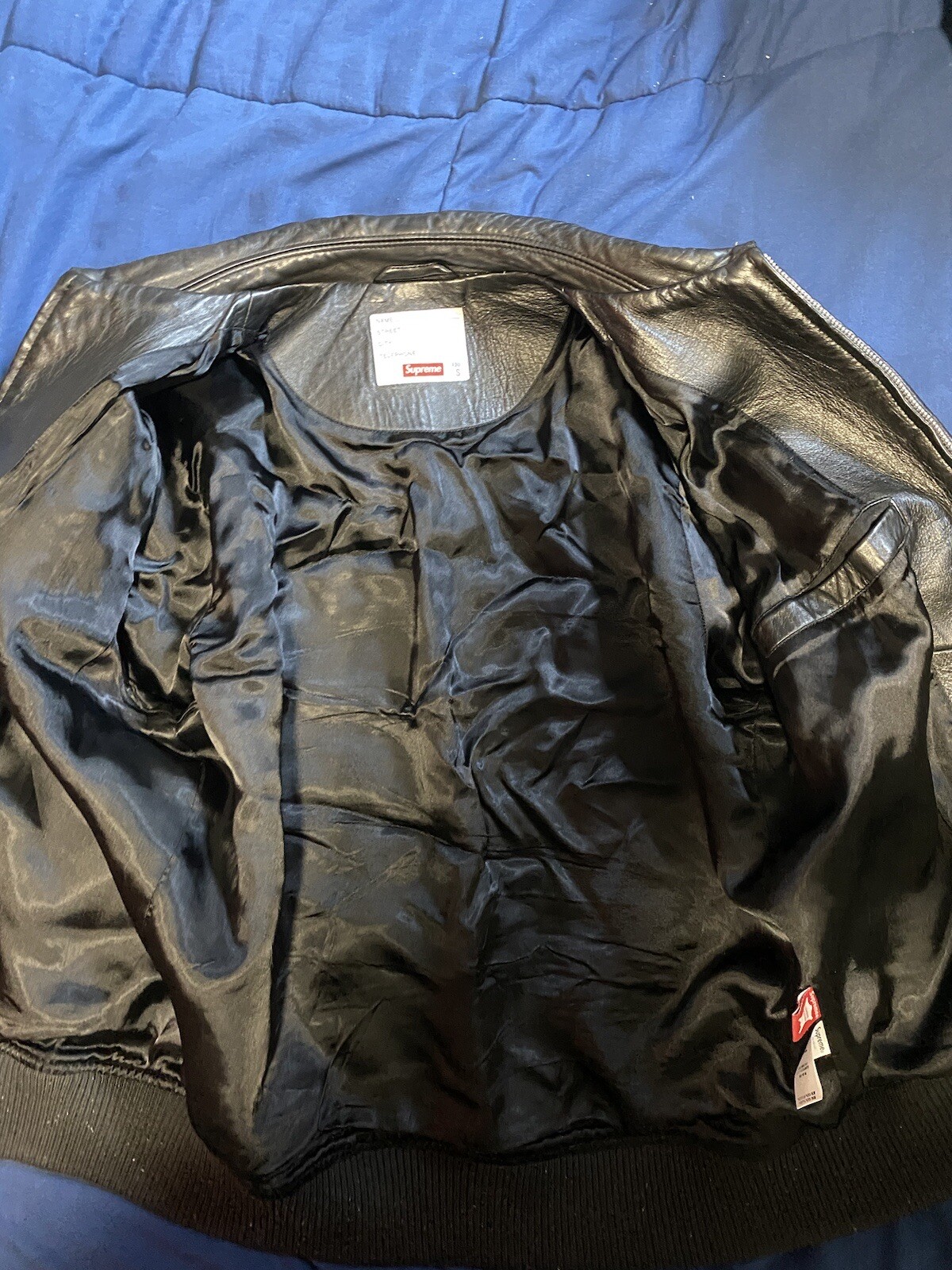 supreme uptown studded leather jacket