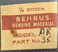 NOS NEW Pack of 3 Genuine Benrus Watch Cal. AR Setting Lever Screws - Part# 35
