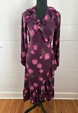 Draper James RSVP Floral Maxi Wrap Dress Small  Romantic Garden Cottage core