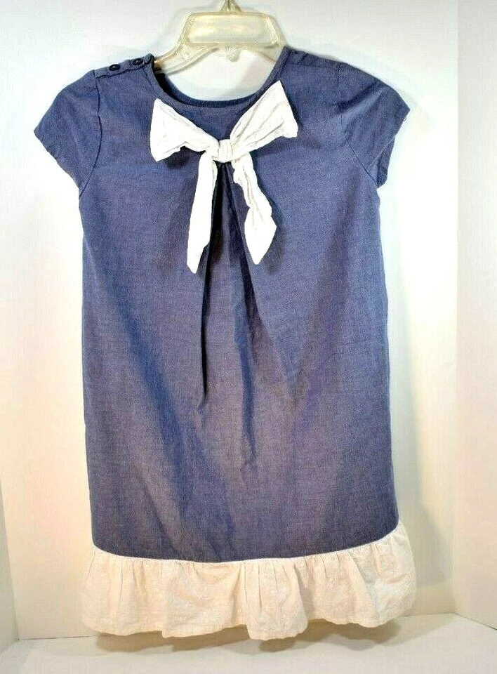 Vestido para niña JK auténtico caqui azul y blanco talla M Foto 2 de 4