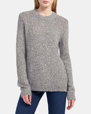 Theory Speckled Crewneck Sweater in Tweed Alpaca New! Size P | eBay