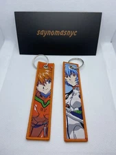 Asuka Rei Neon Genesis Evangelion Anime Waifu Key Jet Tag Keychain Lanyard