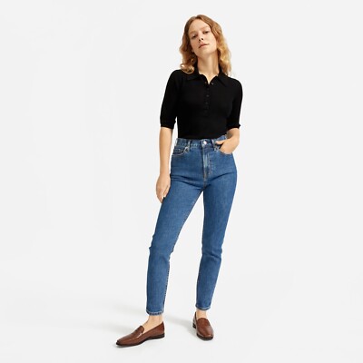 Everlane The High-Rise Skinny Jean Ankle 26 Medium Blue Wash