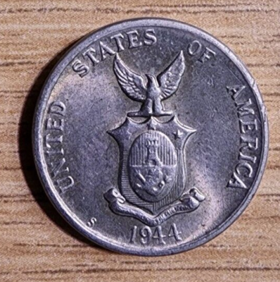 Philippines, 1944 - 5 Centavos Coin (USA-Philippines, 1944, S Mint