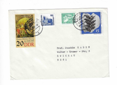 GERMANY 1990 Cover sent from Zwickau to Zwickau