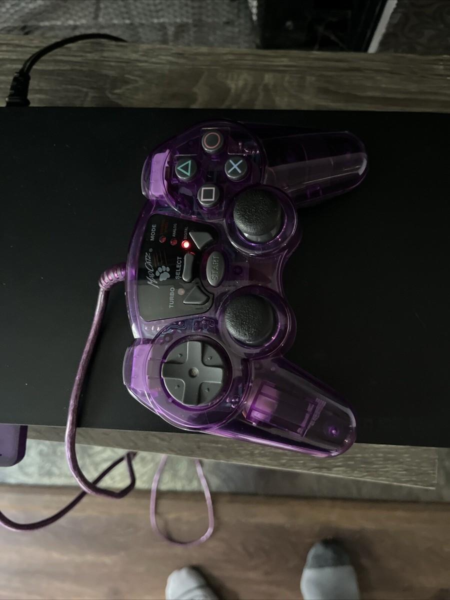 Genuine Mad Catz PlayStation 2 Dual Force Controller Clear Purple